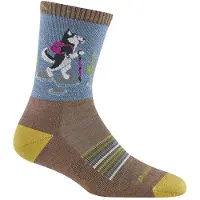 Darn Tough Women's Critter Club Micro Crew Lightweight with Cushion Bark Retkeilysukat L (41-42.5)