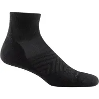 Darn Tough Run 1/4 Ultra-Lightweight with Cushion Juoksusukat Miehet koko XL väri musta