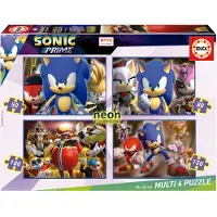 Educa 4-in-1 Sonic Prime Neon 50-80-100-150p palapeli