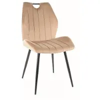 Signal Meble Ruokailutuolisarja Signal Arco Velvet, 4 tuolia, beige/musta