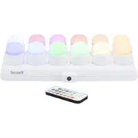 Securiton AMSTERDAM LED-teelamppu, 12 kpl + laturi, 12 väriä