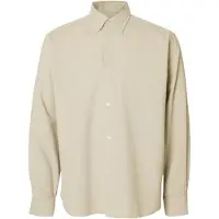 Selected Slmregcole Danni Cord Bd Ls Shirt Noos - Cream - XL
