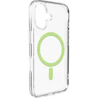 Puro Lite Mag TPU+PC Case yhteensopiva MagSafe for iPhone 17 - läpinäkyvä vihreä rengas kanssa