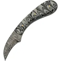 Damascus Hook Hunter Black Marble