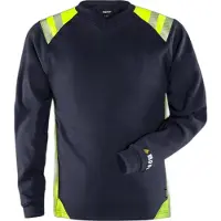 Fristads Palosuojattu flamestat pitkähihainen t-paita 7360 TFL Laivastonsininen/Huomiokeltainen 3XL