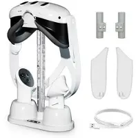 Mtp Products HBV-463 Meta Oculus Quest 3 RGB VR Headsetin latausaseman näytön jalustalle Base Controller Storage Holderille