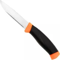 Morakniv Companion SRT (S) 11829 Hi-Vis Orange, bushcraft knife, partially serrated