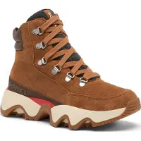 Sorel for woman. 2088281242 Kinetic Impact Conquest Plus waterproof shoes, brown (38), Leather, Flat, 1 to 3 cm, Laces, Casual