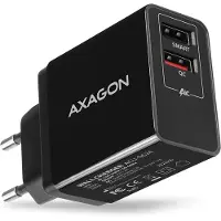 Aucune 24W verkkovirtalaturi, 2x USB-A, QC3, musta