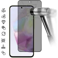 Mtp Products Samsung Galaxy A36/A56 Yksityisyyttä Suojaava Täysin Peittävä Panssarilasi - 9H - Musta Reuna