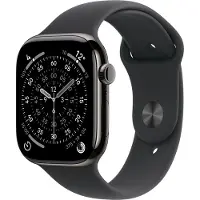 Apple Watch Series 11 GPS + Cell 42 mm liuskekivi titan, musta urheiluranneke - S/M