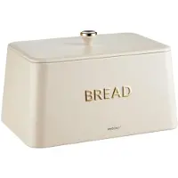 Hobby Hall Tyylikäs metallinen leipäpussi, 35 cm, beige