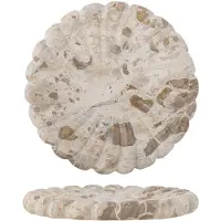 Bloomingville Marlie tarjotin marmori Ø22,5 cm Luonnollinen