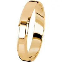 Kohinoor Kihla 3.5 mm viisteflakka kultasormus 009-663-210