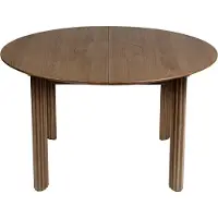 UMAGE Comfort Circle Ruokapöytä jatkeella 132-202x132 Dark Oak
