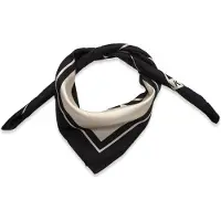 Filippa K Printed Silk Scarf - Black - ONE SIZE