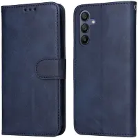 SKALO Samsung A17 PU-nahka Lompakkokotelo - Sininen