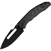 Artisan Boa 1862G-CF, PVD S35VN, Titanium Carbon Fiber Inlay pocket knife, Johnathan Shaw design
