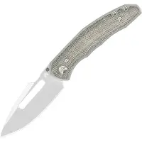 Artisan Cutlery Boa 1862G-ODG, Sand Polished S35VN, OD Green Micarta pocket knife, Johnathan Shaw design