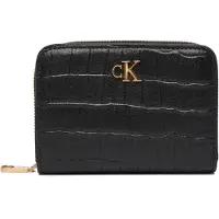 Calvin Klein Ck Croc Medium Flap Zip Around - Black - ONE SIZE