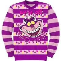 Liisa Ihmemaassa - All Mad Here - Jouluneule / joulupaita (Ugly Christmas Sweater)