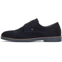 Martinelli for man. 1604-2729X Douglas navy lace-up leather blucher shoes (40), Flat, Laces, Casual