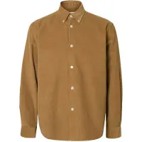 Selected Slmregcole Danni Cord Bd Ls Shirt Noos - Beige - XL