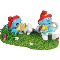 Diverse Papa Smurf And Brainy On The Beach Kuvio