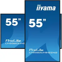 Iiyama LH5560UHS-B2AG 55 tuumaa 3840x2160 UHD VA-paneeli Haze 25% 500cd/m2 Vaaka- ja pystyasennus Seinäteline mukana (LH5560UHS-B2AG)