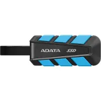 ADATA A-DATA SC740 500 Gt USB 3.2 Gen 2 (USB-C) -ulkoinen SSD, iskunkestävä, kannettava, pelikäyttöön, musta, sininen