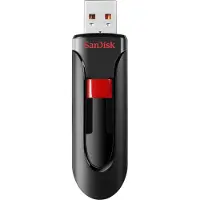 SanDisk Cruzer Glide USB 2.0 32 Gt -muistitikku, musta/punainen