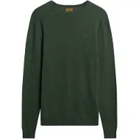 Superdry for man. M6110564A Essential crew neck jumper green (M), Casual, Nylon