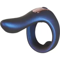 Hueman Vibrating Strap-On Cock Ring Purple