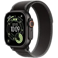 Apple Watch Ultra 3 GPS + Cellular 49mm Black Titanium Case with Black/Charcoal Trail Loop - S/M