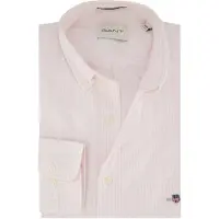 Gant for man. 3000230 Regular Fit Oxford Shirt in Pink Fine Stripes (XL), Casual, Cotton, Classic, Long sleeve