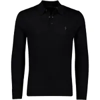 Ralph Lauren Washable Wool Polo-Collar Sweater - Black - M