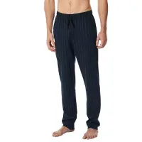 Schiesser Long-Legged Striped Pants, Midnight Blue - Mix+ Relax - Navy - M