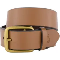 Ralph Lauren Signature Pony Leather Belt - Brown - 36