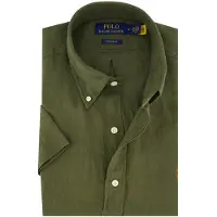 Ralph Lauren Custom Fit Linen Shirt - Green - S
