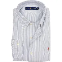 Ralph Lauren for man. 710792041004 Custom Fit Oxford Shirt blue (M), Casual, Party, Cotton, Classic, Long sleeve