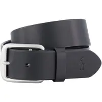 Ralph Lauren Signature Pony Leather Belt - Black - 34