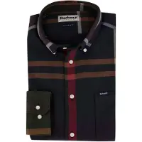 Barbour Paita 'Dunoon' laivastonsininen / mokka / vaaleanruskea / tulenpunainen / valkoinen