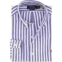 Ralph Lauren for man. 710914027001 Blue Slim Fit striped oxford shirt (L), Casual, Cotton, Long sleeve