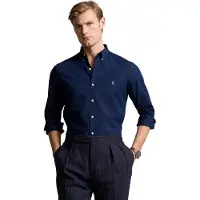 Ralph Lauren Slim Fit Stretch Poplin Shirt - Navy - M