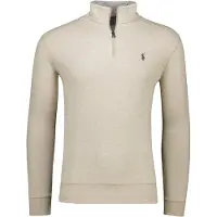 Ralph Lauren for man. 710812963017 Ultra-soft knitted jumper with beige zip (M), Casual, Cotton