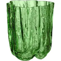 Kosta Boda Crackle maljakko 121 mm, tummanvihreä