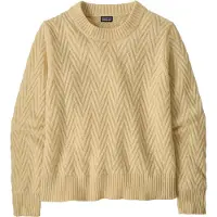 Patagonia Women's Recycled Wool-Blend Crewneck Sweater Chevron Cable: Dark Natural Pitkähihaiset paidat M