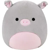 Squishmallows 50 Cm Fuzz A Mallows Bessa Pig - Grey - 50 CM