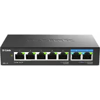 Ginza.se – Switch, unmanaged, 5x 10/100/1000 + 2x 2.5GBase-T, desktop, wall-mountable (DMS-107/E)