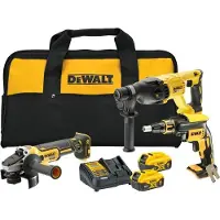 DeWalt DCK304P2-QW XR 18V 5Ah Li-Ion Harjaton 3 työkalun sarja